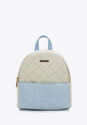 Damski plecak dżinsowy niebiesko-beżowy Wittchen