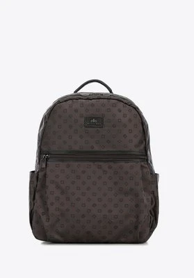 Damski plecak elegancki w monogram brązowy Wittchen