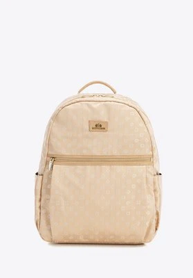 Damski plecak elegancki w monogram kremowy Wittchen