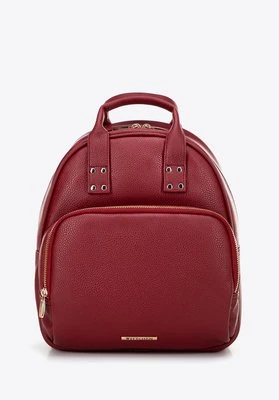 Damski plecak z ekoskóry i uchwytami czerwony Wittchen