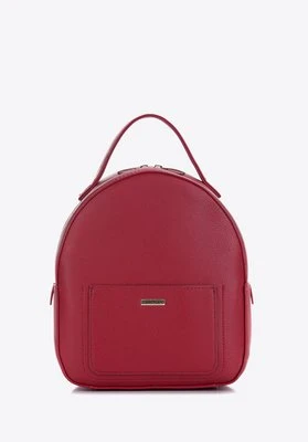 Damski plecak z ekoskóry zaokrąglony mały czerwony Wittchen