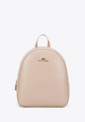 Damski plecak z gładkiej skóry naturalnej beżowy Wittchen