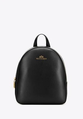 Damski plecak z gładkiej skóry naturalnej czarny Wittchen