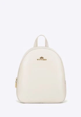 Damski plecak z gładkiej skóry naturalnej kremowy Wittchen