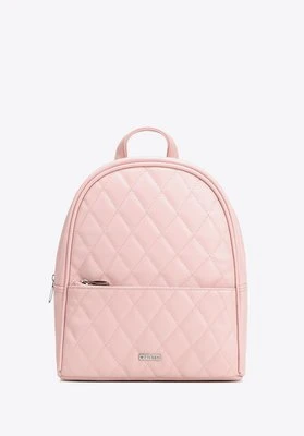 Damski plecak z imitacji skóry w przeszycia różowy Wittchen