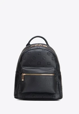 Damski plecak z imitacji skóry w tłoczenie czarny Wittchen