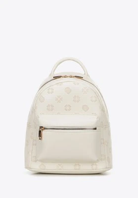 Damski plecak z imitacji skóry w tłoczenie kremowy Wittchen