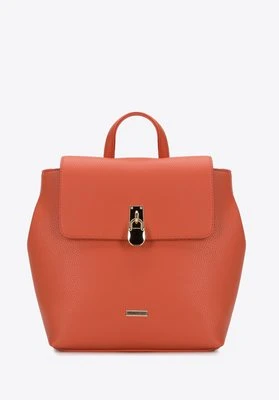 Damski plecak z kłódką pomarańczowy Wittchen