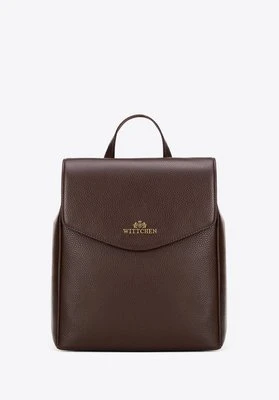 Damski plecak ze skóry naturalnej o fakturze groszkowej brązowy Wittchen