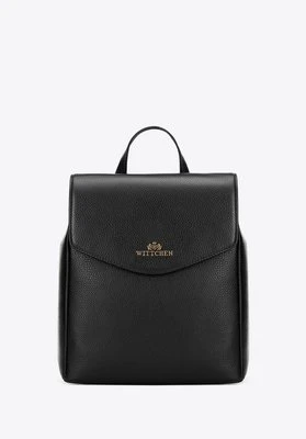 Damski plecak ze skóry naturalnej o fakturze groszkowej czarny Wittchen