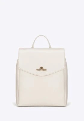 Damski plecak ze skóry naturalnej o fakturze groszkowej kremowy Wittchen