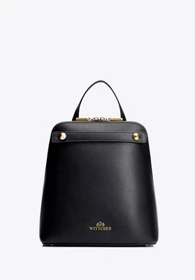 Damski plecak ze skóry trapezowy czarny Wittchen