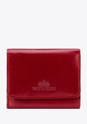 Damski portfel skórzany mały czerwony Wittchen