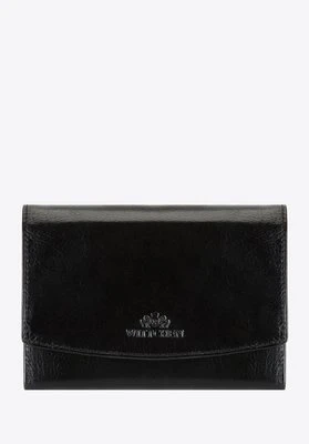 Damski portfel skórzany średni czarny Wittchen