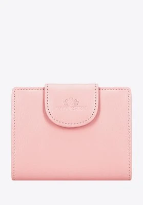 Zdjęcie produktu Damski portfel skórzany z elegancką napą i logo różowy Wittchen