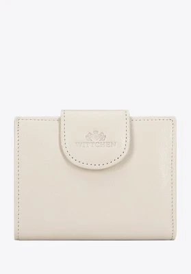 Damski portfel skórzany z elegancką napą kremowy Wittchen