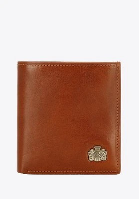 Damski portfel skórzany z herbem na zatrzask Wittchen