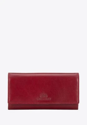 Damski portfel skórzany z obszyciem czerwony Wittchen