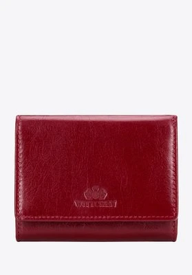 Damski portfel skórzany z przegrodą na bigiel czerwony Wittchen