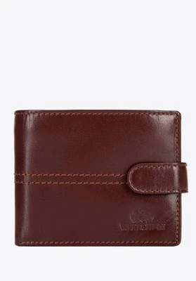 Damski portfel skórzany z przeszyciami jasny brąz Wittchen