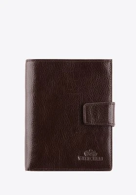 Damski portfel skórzany z przezroczystą kieszenią Wittchen