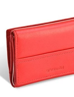 Damski portfel Valentini Black & Red Diamond 263 czerwony