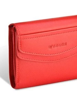 Damski portfel Valentini Black & Red Diamond 503 czerwony