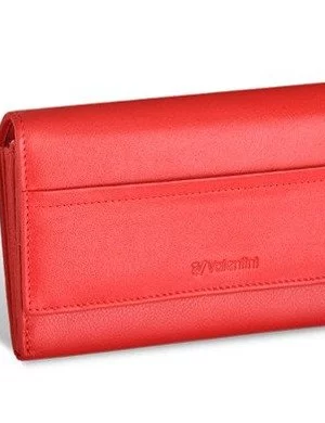 Damski portfel Valentini Black & Red Diamond 550 czerwony