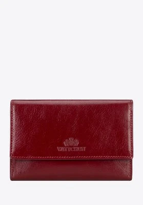 Damski portfel z gładkiej skóry duży czerwony Wittchen