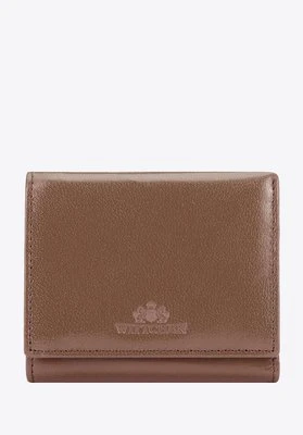 Damski portfel z gładkiej skóry dwustronny taupe Wittchen