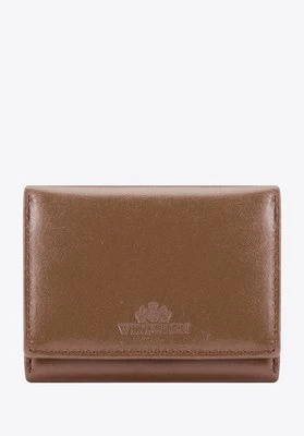 Damski portfel z gładkiej skóry mały taupe Wittchen