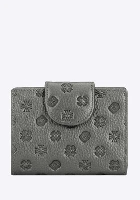 Damski portfel z tłoczeniem ze skóry srebrny Wittchen