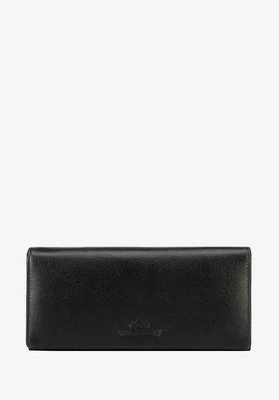 Damski portfel ze skóry duży czarny Wittchen