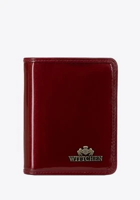Damski portfel ze skóry lakierowanej pionowy czerwony Wittchen