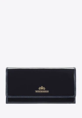 Damski portfel ze skóry lakierowany duży Wittchen