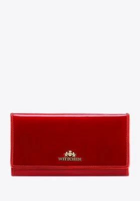 Damski portfel ze skóry lakierowany poziomy Wittchen
