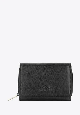 Damski portfel ze skóry licowej czarny Wittchen