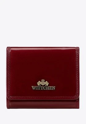 Damski portfel ze skóry naturalnej lakierowanej czerwony Wittchen