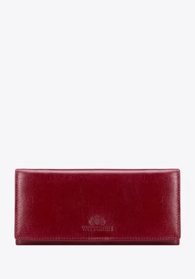 Damski portfel ze skóry naturalnej podłużny czerwony Wittchen