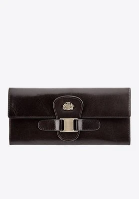 Damski portfel ze skóry z eleganckim zapięciem Wittchen
