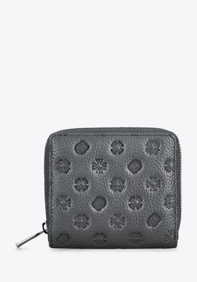 Damski portfel ze skóry z tłoczeniem srebrny Wittchen