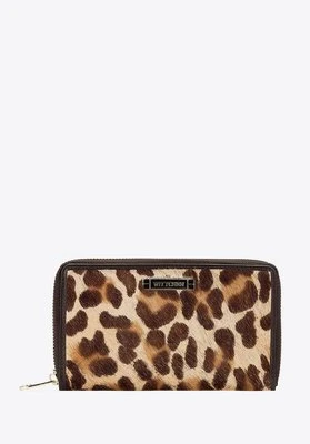 Damski portfel ze skóry z włosiem multikolor Wittchen