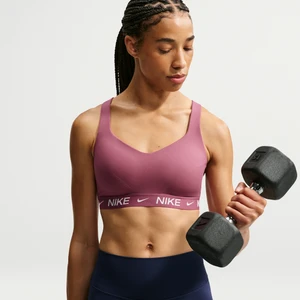 Damski regulowany stanik sportowy z wkładkami Nike Indy High Support - Czerwony