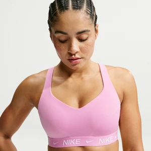 Damski regulowany stanik sportowy z wkładkami Nike Indy High Support - Różowy