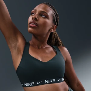 Damski regulowany stanik sportowy z wkładkami Nike Indy High Support - Zieleń