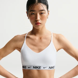 Damski regulowany stanik sportowy z wkładkami Nike Indy Light Support - Biel