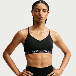 Damski regulowany stanik sportowy z wkładkami Nike Indy Light Support - Czerń