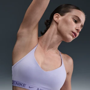 Damski regulowany stanik sportowy z wkładkami Nike Indy Light Support - Fiolet