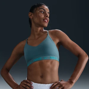 Damski regulowany stanik sportowy z wkładkami Nike Indy Light Support - Niebieski
