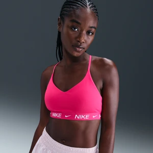 Damski regulowany stanik sportowy z wkładkami Nike Indy Light Support - Różowy